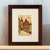KINOWA Woodblock Printing Original German Made In Japan "Romantic Road" Kit, Handmade, Streetscape,