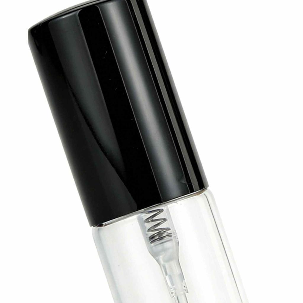 50 Pcs Mini Spray Bottle 5ml Refillable Clear Glass Perfume Spray Bottle for Travel Daily Life Black 5ml Glass