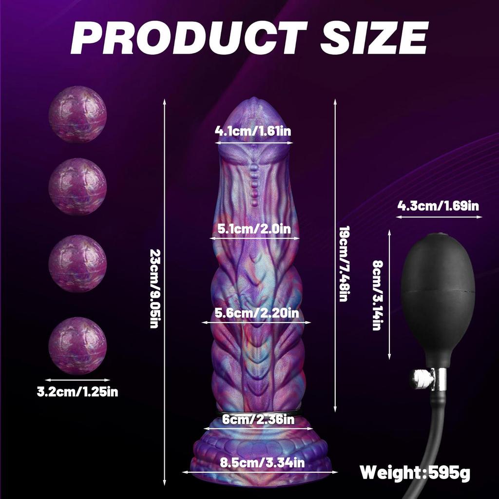 Mixed Color Silicone Ovipositor Egg Hatching Masturbator - Anal Plug & Vaginal Massager