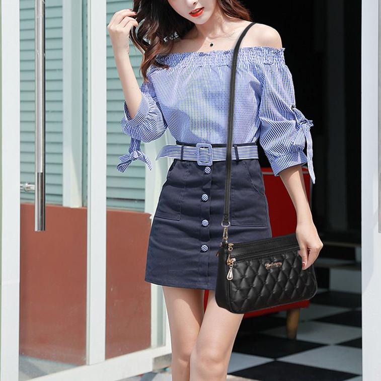 WTEMPO Jednokolorowe haftowane torebki crossbody damskie w kształcie serca, damskie, z wieloma kieszeniami, o dużej pojemności, PU, na jedno ramię