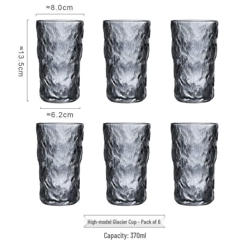 ZISIZ Glacier Pattern Versatile Handmade Glass Cup Set