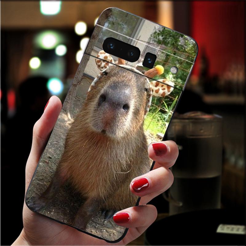 

Phone Case For Google Pixel 10 Pro XL 9 Pro XL 9A 8 7 6 Pro Pixel 8A 7A 6A Pixel 8 7 6 5 Cartoon Capybara Google Pixel 6