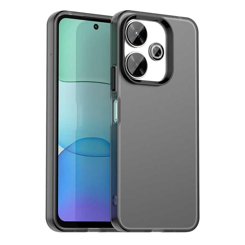 

Противоударный чехол для телефона конфетного цвета для Xiaomi Redmi 13x Матовый ПК Прозрачный чехол на всю заднюю панель для Redmi 13x Чехол для Redmi 13x Чехол для Redmi 13x Redmi 13x чёрный