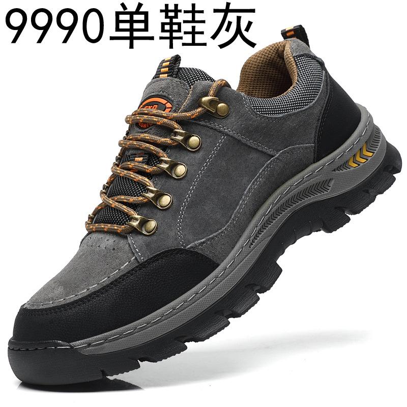 

Мужская обувь из натуральной кожи 2025 весна новая кожаная обувь для активного отдыха, походов, нескользящая, повседневная, удобная спортивная обувь для мужчин 44