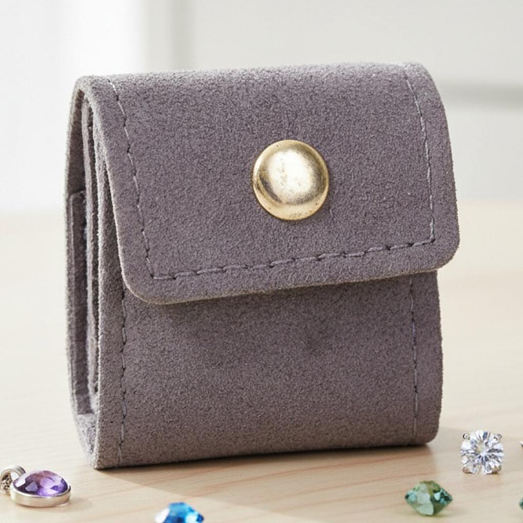 Small Travel Jewelry Organizer Case Compact Travel Jewelry Roll Bag for Rings Earrings Necklaces Gifts for Girl Women