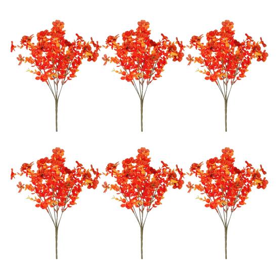 2/3/4/5/6/12Pcs Fall Artificial Flower 7 Fork UV Resistant Fake Flower Home Wedding Party Table Centerpiece Indoor Outdoor Faux Bloom Decoration