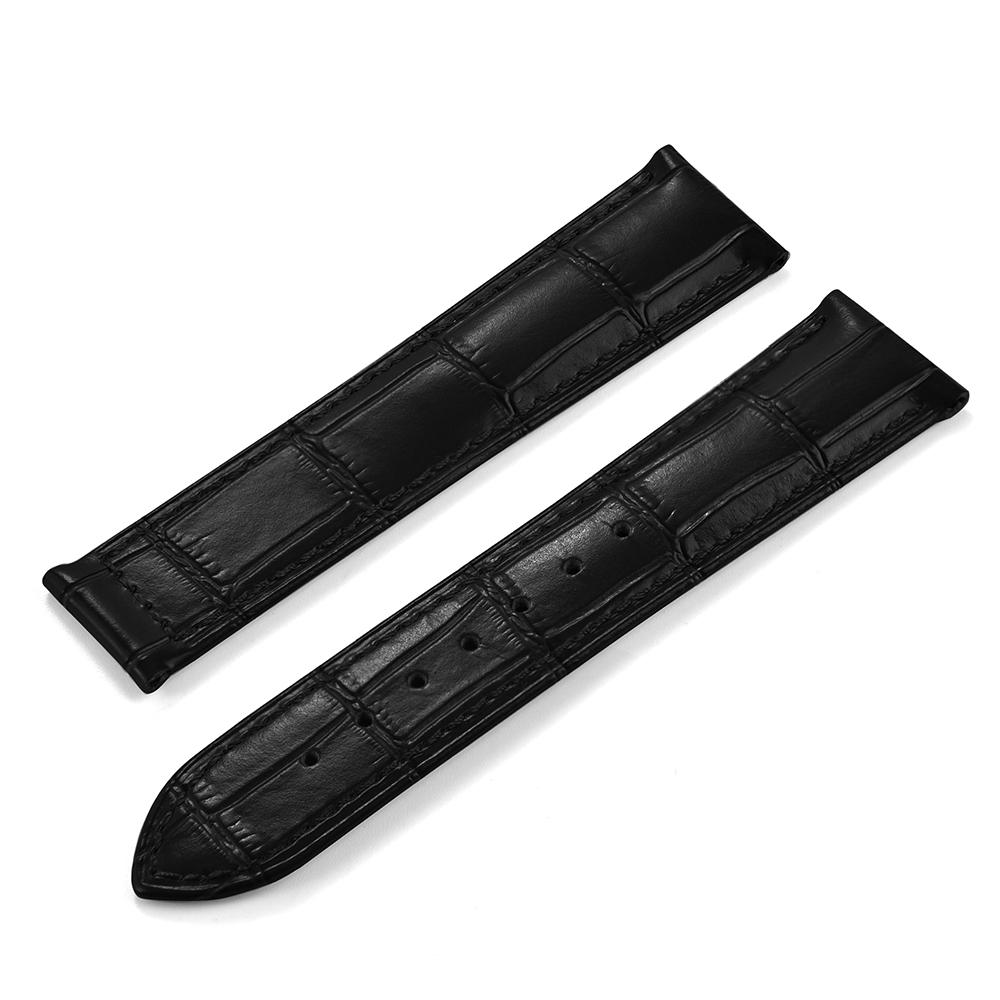 19mm 20mm 21mm 22mm High Quality Genuine Leather Watch Strap For Omega 007 Seamaster 300 Business Clasp Accessories