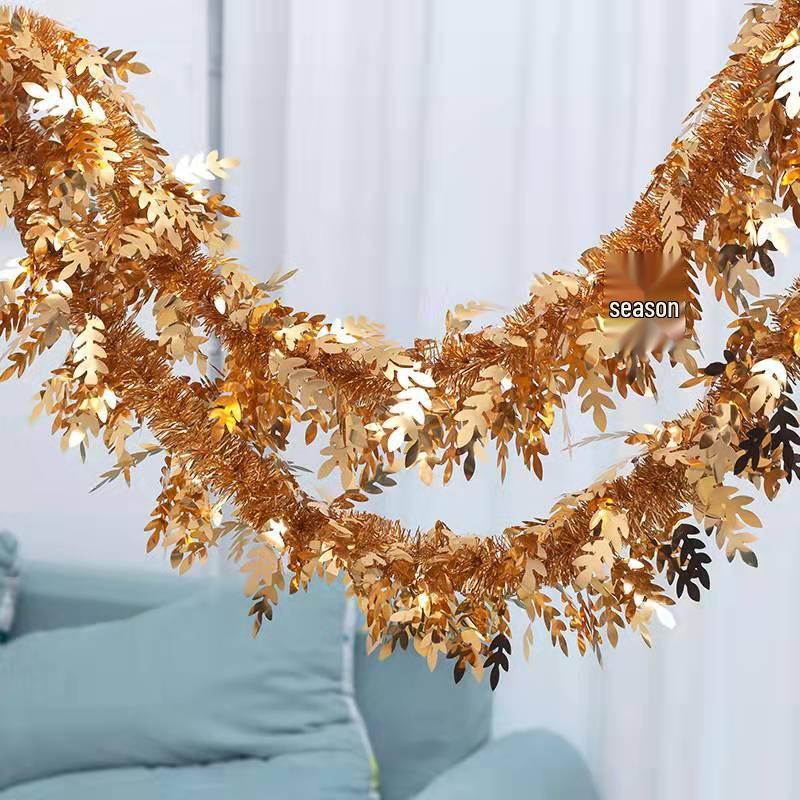Shiny Ribbon Pull Flower Tinsel for New Year, Wedding, Birthday, and Indoor Festival Decoration