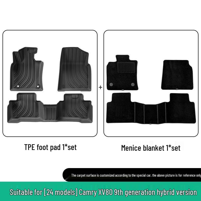 All-Weather TPE Floor Mats for 2024 Camry XV80 Hybrid