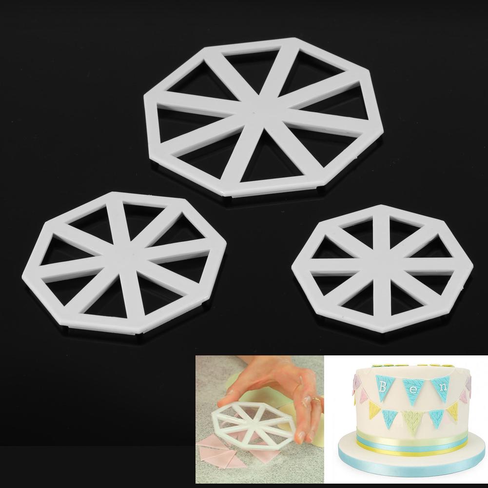 

3pcs set Bunting Flag Cutters Cake Decorating Mold Chocolate Fondant Mould DIY Tool
