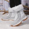 2025 New Women's Snow Boots Winter High-top Cotton Shoes Thick Velvet Plush Warm Winter Boots Lace-Up Platform Ankle Boots Botas