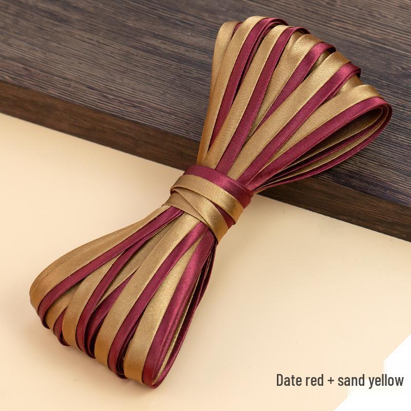 Hengmeihe Cheongsam Saténové lemování - 1 cm Pásky lemování v barvě pro oděvní doplňky