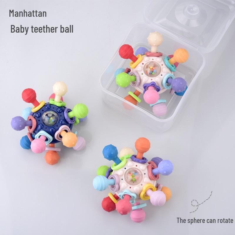 Manhattan Infant & Toddler Soothing Atom Rattle & Teether Toy