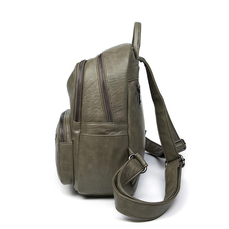 Дизайнерский бренд мода PU кожа женский рюкзак колледж школьный рюкзак сумка дорожная — фото 5