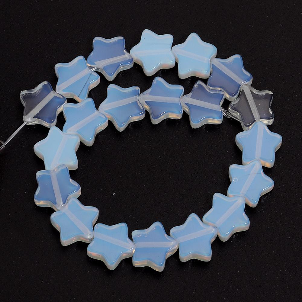 Natural Stone Beads 12mm Colorful Star Loose Spacer Beads for Jewelry Making DIY Handmade Bracelet Necklace Keychain Accessories