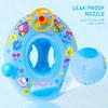Water Floating Swimming Ring with Steering Wheel Summer Outdoor Sunshade Inflatable Toys Seat Pool Beach Water Toys for Kids