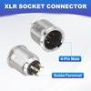 uxcell 8-Pack 4-Pin Mini XLR Male Connector TA4F Jack Adapter Plug Replacement Cable Terminal for Microphone, Audio Amplifier, Mixer, Recording Pen,