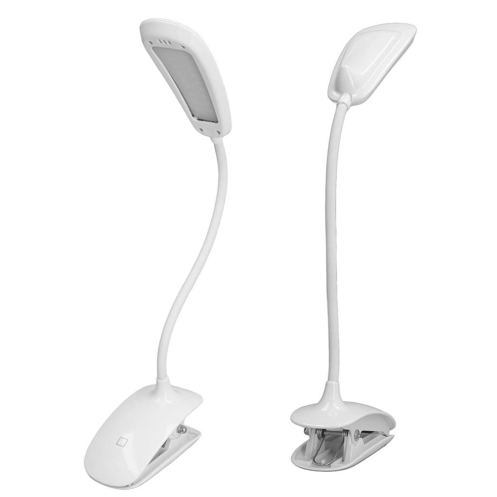 Klammerleuchte USB Wiederaufladbar 3 Geschwindigkeiten Touch Faltbar Flexibler Schwanenhals LED Klemme Tischlampe Studentenwohnheim Leselampe