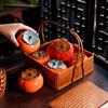 RenHong Creative Persimmon Ceramic Tea/Candy Jar
