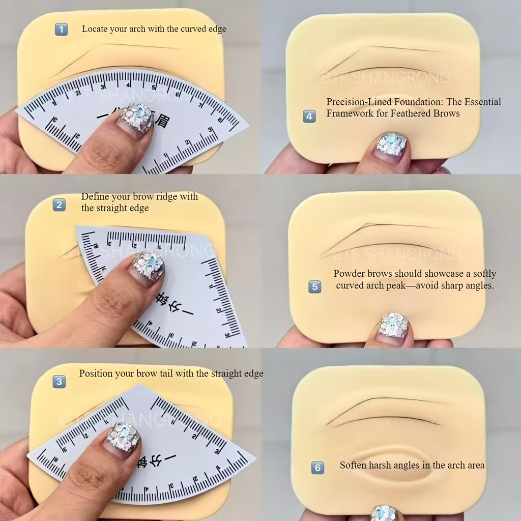 1 Stück Augenbrauen-Schablonen-Set - Sofort perfekte Augenbrauen, Mehrstil-Vorlagen für Frauen, Präzisionsformungswerkzeug, Narrensichere Anleitung