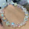 Exquisite European & American Square Crystal Bracelet: Luxurious, Dazzling Multi-Color Wristband
