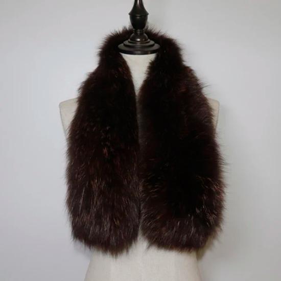 Hot Sale Natural Fox Fur Scarf Winter Women Knitted Real Fox Fur Scarves Outdoor Warm Lady Quality Genuine Fox Fur Muffler