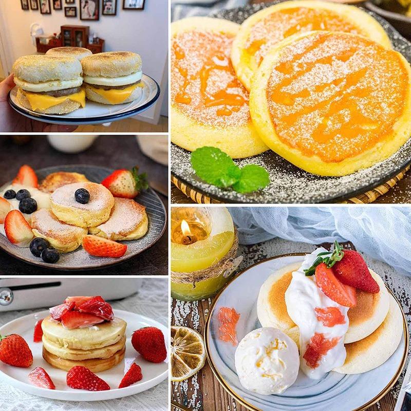 2pcs Stainless Steel Double Rolled Baking Circle Tart Ring Fruit Pie Cake Cookie Molds for Kitchen Biscuit Pastry