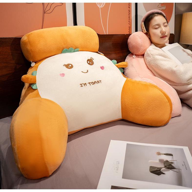 Almohada grande y suave para la cama: un cómodo cojín para la espalda para niñas