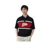 Fila Logo Muster Pullover Locker Kurzarm Poloshirt Herren Oberteile Schwarz T11M432110ABK