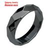 Unisex Black Hematite Magnetic Energy Rhombus Ring