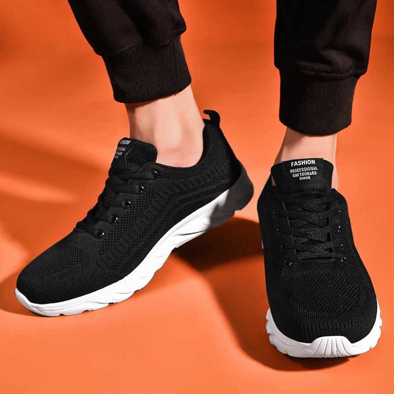 Sports Leisure Summer Men's Breathable Hollow and Comfortable Mesh Surface Flying Running Shoes Men's Shoes