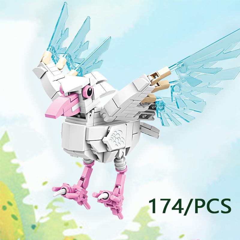 MOC Puzzle Zvířecí Stavební Kostky Včela Tygr Lev Žirafa Žába Krokodýli Liška Pták Divoké Prase Hmyz Mini DIY Cihlová Hračka Dárek F029