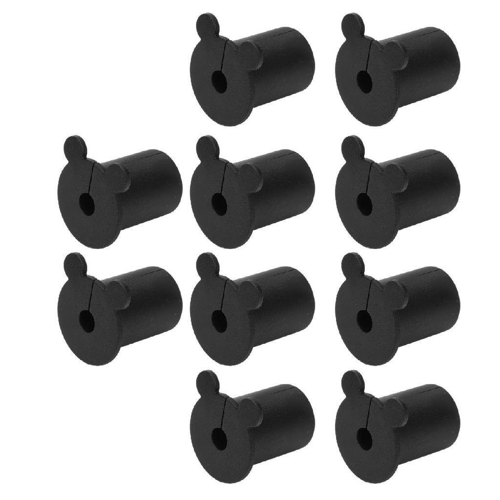 10PCS Satellite Cable Wall Grommet 25.4mm Silicon Ethernet Cable Bushing Wall Penetration Grommet for 1 Inch Hole Black
