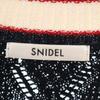 SNIDEL Long Sleeve V-neck Line Knit Cardigan F Navy Women Used