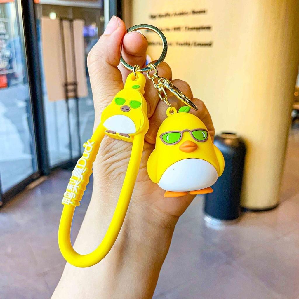 Cartoon Endearing Duck Keychain Adorable Silicone Gift For Friends Family And