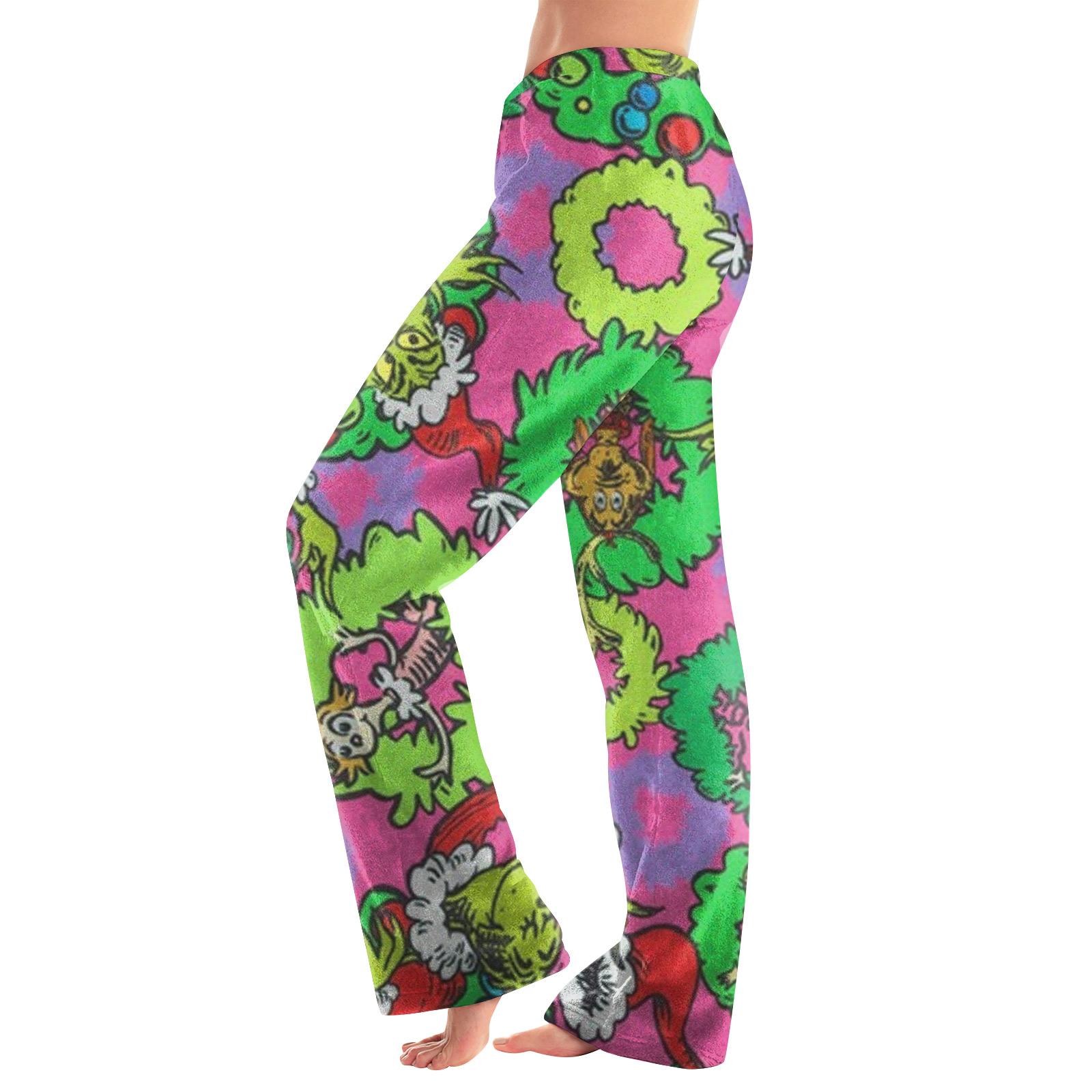 

Women Winter Print Pants Full Length Long Trousers Sports Pants XS арбуз красный