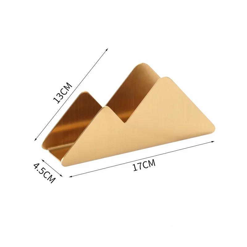 Paper Decoration Towel Stainless Square Holder Cafe Nordic Holder Napkin Golden Tissue Triangle Home Towel Holder Steel Hotel