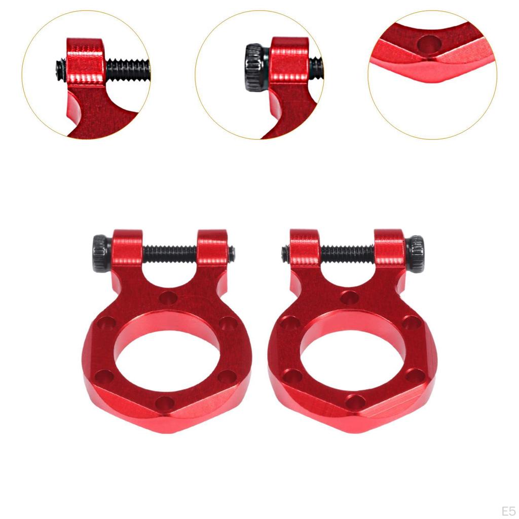 2 Pieces RC Car Tow Hook Horseshoe Buckle Aluminum Alloy for 1/10 Scale Crawler Truck Upgrade