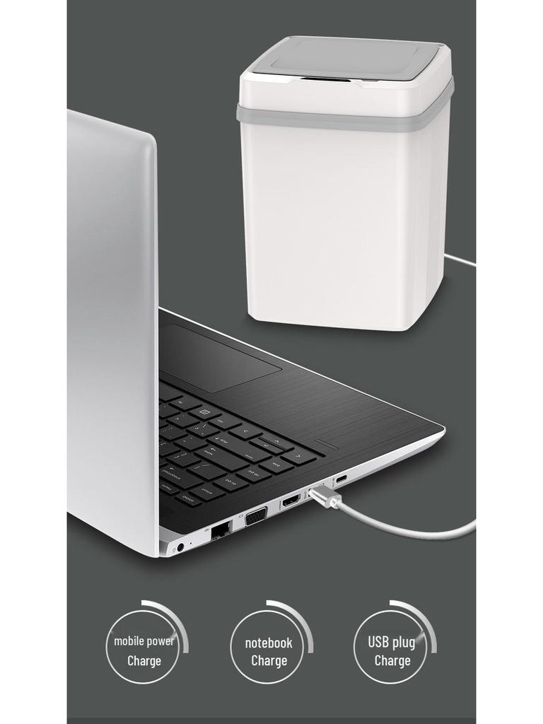 Smart Sensor Trash Can with Lid for Kitchen & Bathroom - Stylish Design, Perfect for Home & Gift Use