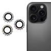 1Set For iPhone 16 Pro/16 Pro Max Camera Lens Protector Gear Shape Rhinestone Decor Tempered Glass Lens Film