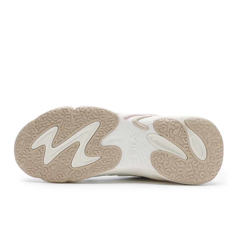 New FILA Low Top Running Shoes Women's Milk White With Silver Stitching F12W532120FGT