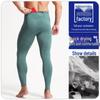 Men's High Waist Zipper Skinny Leggings for Running, Yoga, and Fitness - Warm, Elastic, Autumn/Winter Base Layer Pants