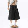 Men Vintage Loose Straight Cropped Casual Street Denim Jeans