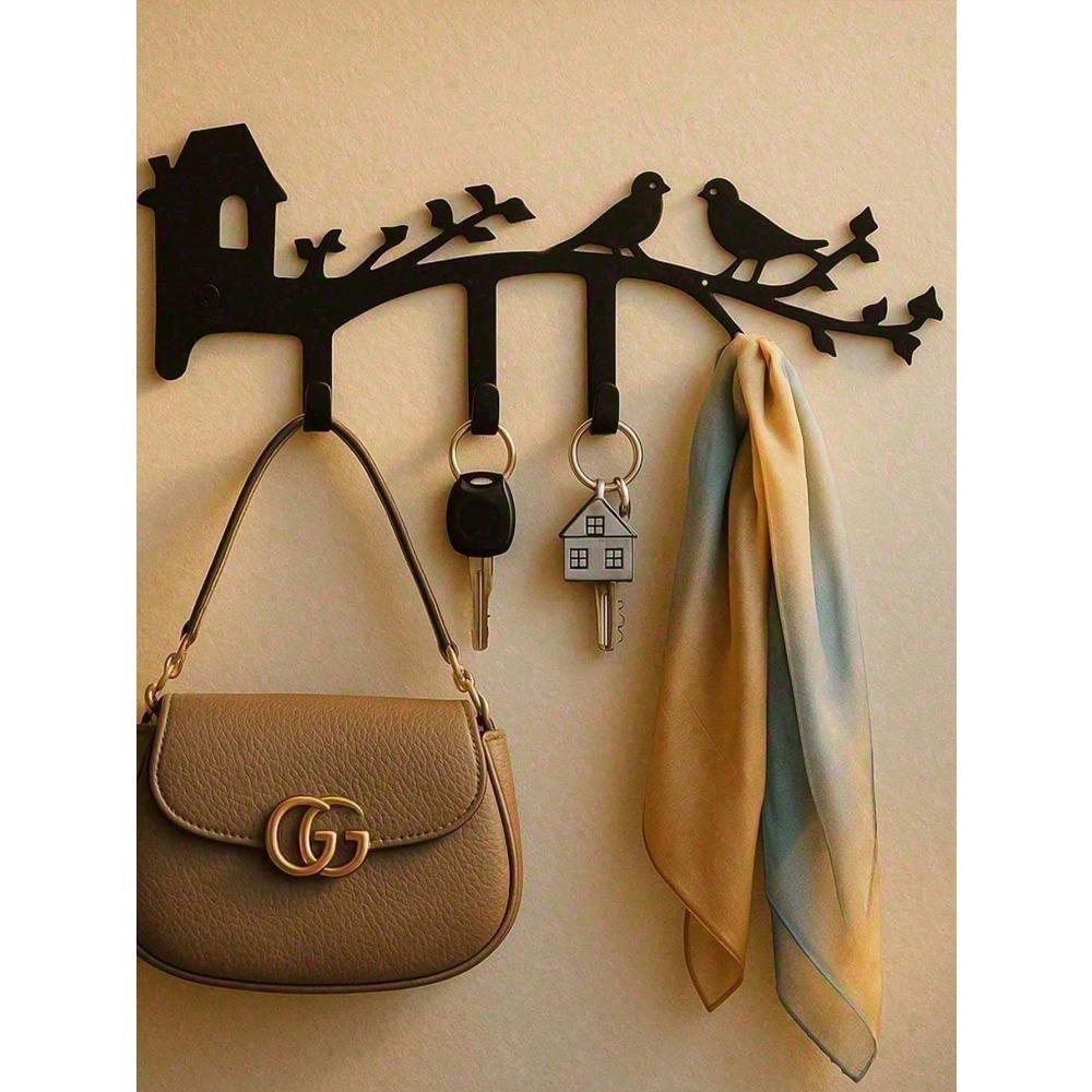 Vintage Farmhouse Wall Coat Rack, Rustproof Entryway Organizer with Hooks for Jackets & Hats