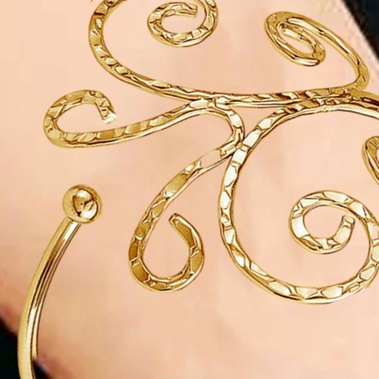 Bracelet Arm Chain Bright Color Glossy Hollow-Out Geometric Pattern Arm Cuff Bangle Body Bracelet