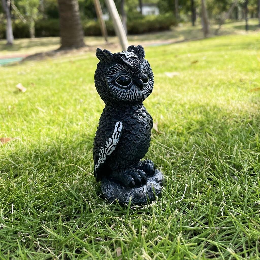 Magic Delightful Halloween Owl Resin Figurine Playful Animal Sculpture For Decor Home