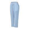Women's Fashion Baggy Pants With Pocket Slim Breathable Lace Edge Color Retro Casual Pants
