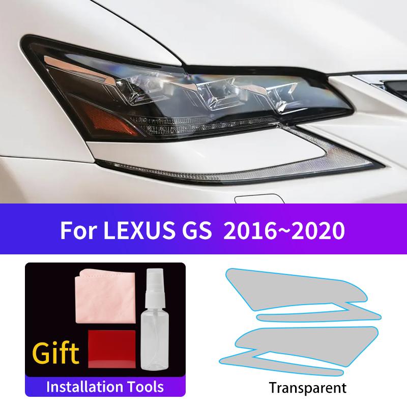 Suitable For LEXUS IS LX RC GS 2016-2019 HD Car Headlight Protective Film Vinyl Transparent Black TPU Sticker Auto Headlamp Film