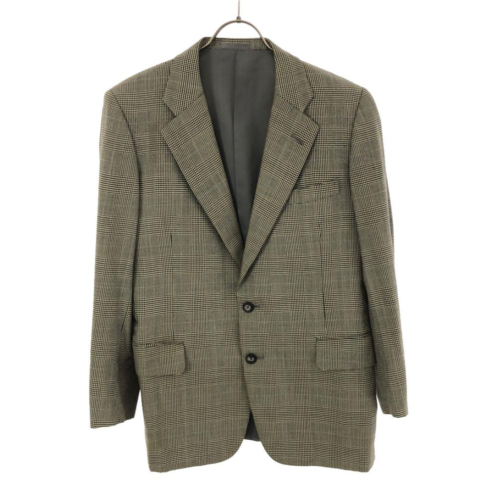 Burberrys Veste tailleur en laine à motif Prince de Galles années 90 Beige x noir Homme Vieux Occasion
