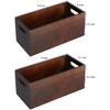 Wood Open Storage Boxes Mail Organizer Bins Letter Holder Box Rustic Wooden Boxes for Storage Nesting Storage Box Set 2